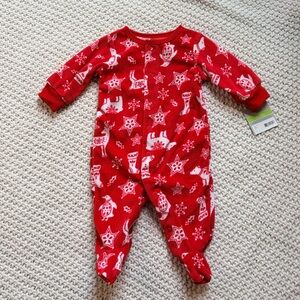 Carter’s 3M Christmas/Winter Pajamas - White Holiday Print, NWT